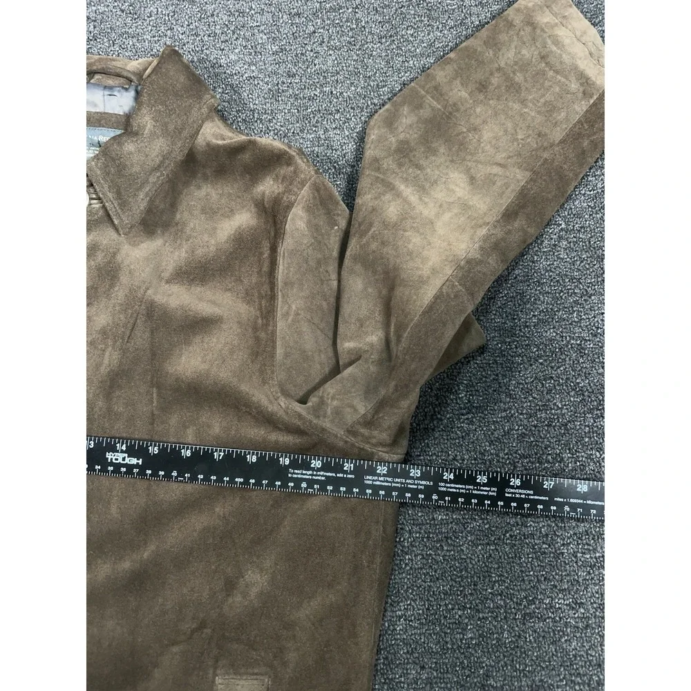 Vintage Banana Republic Brown Heavy Duty Suede Jacket Work Shirt Men's Small